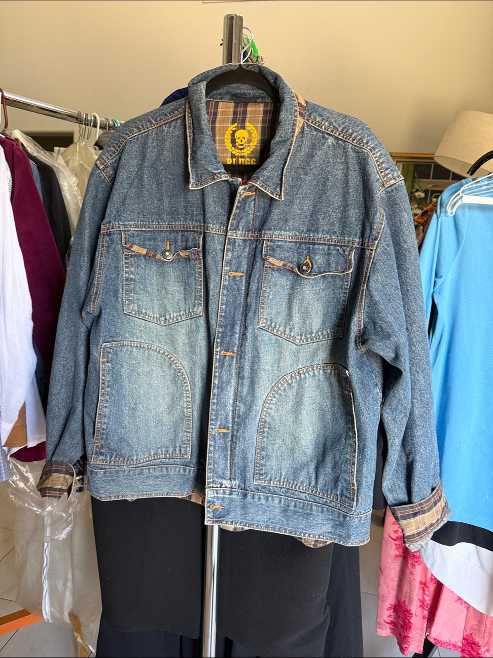 Plugg Men's Light Denim Blue Shirt Jacket